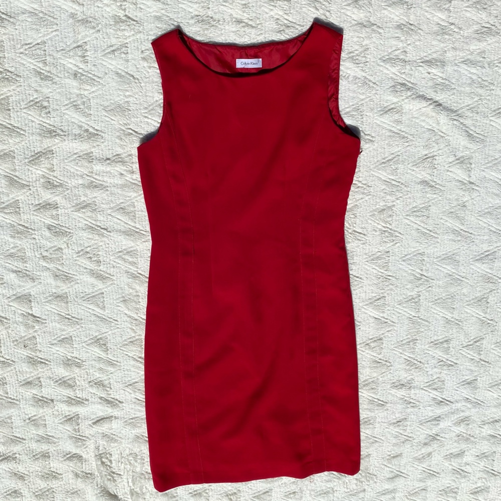 Red Office-wear Dress